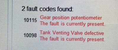 fault codes